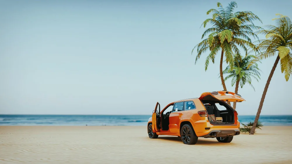 Noleggio auto familiare alle Bahamas con bagagliaio per l'attrezzatura da spiaggia